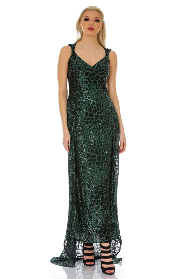 Rochie tull paietat T-57